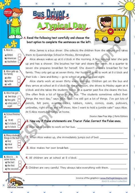 Reading Comprehension Worksheets Level A2 Uno
