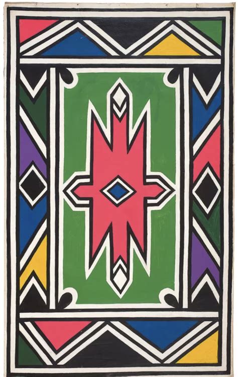 Untitled Ndebele Patterns Esther Mahlangu Artwork On Useum