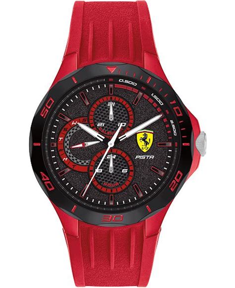 Ferrari watches price in malaysia may 2021. Ferrari Men's Pista Red Silicone Strap Watch 44mm & Reviews - All Fine Jewelry - Jewelry ...