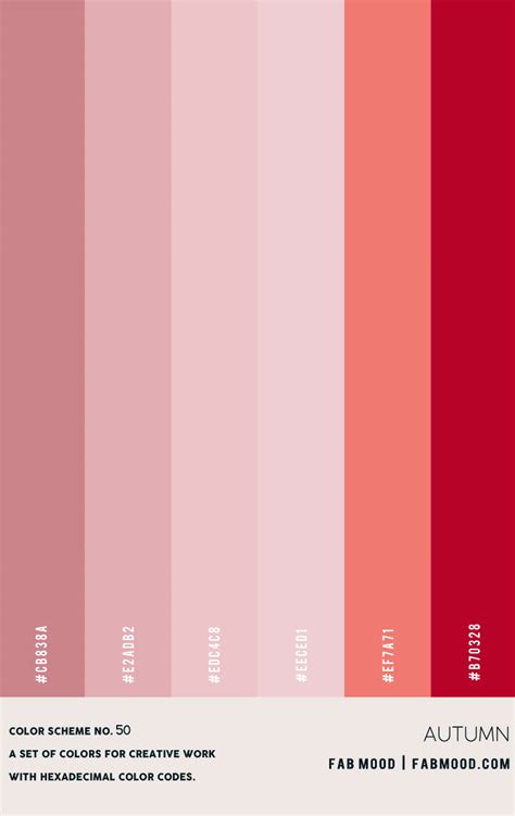 Reddish Pink ― Color Scheme 50 1 Fab Mood Wedding Colours Wedding