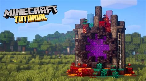 minecraft how to build a nether portal 1 16 tutorial youtube