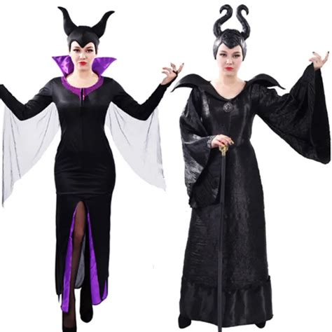 New Halloween Sleeping Curse Evil Queen Costume For Women Scary Vampire