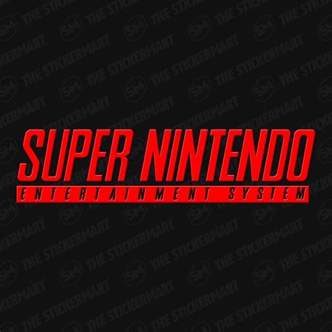 Snes Super Nintendo Entertainment System Logo Vinyl Decal System Logo