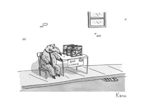 an anteater sells box lunch ant farms new yorker cartoon premium giclee print