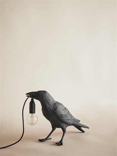 Modern Raven Bird Lamp Raven Gothic Led Lamp Lucky Bird Etsy