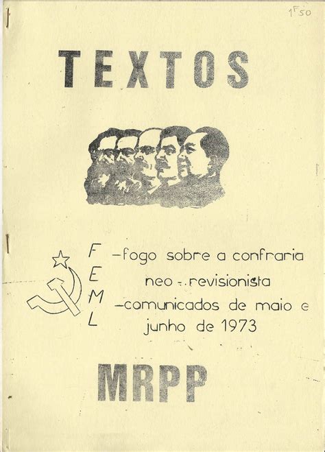 Textos Mrpp Ephemera Biblioteca E Arquivo De José Pacheco Pereira