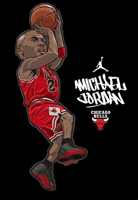Michael Jordan Caricature Jordan 23 Michael Jordan Basketball Nba