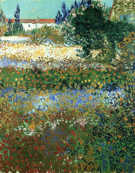 Flowering Garden Vincent Van Gogh Oil Painting Reproduction China Oil Painting Gallery