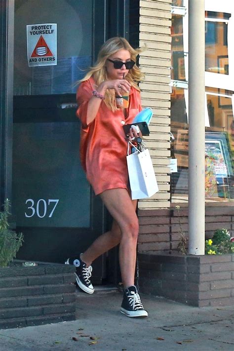 Hair color can make the whole difference and needs the best of care. Ashley Benson Leaving a hair salon in Los Angeles ...
