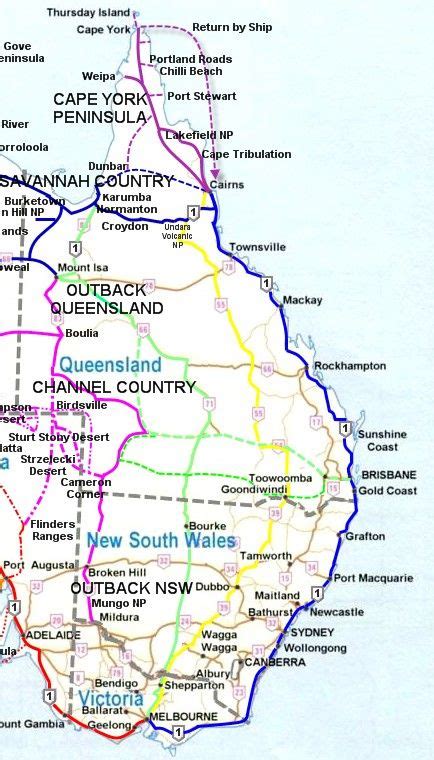 East Coast Map Of Australia Island Maps