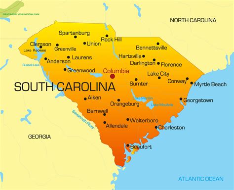Road Map Of Charleston South Carolina Road Map