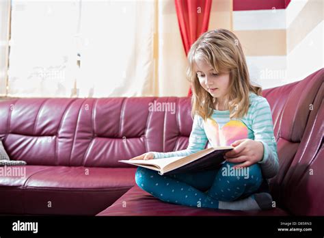 Little Girl Reading Book Hi Res Stock Photography And Images Alamy