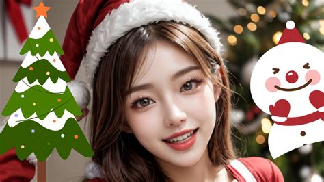 4k Ai Lookbook Model Fashion Collection Beauty Girl Merry Christmas