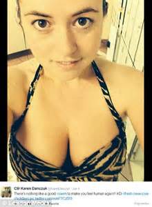 Labour Mp S Wife Karen Danczuk Sell Cleavage Heavy Selfies On Ebay