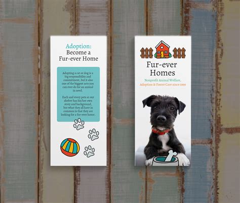 Illustrated Animal Rescue Nonprofit Trifold Brochure Idea Venngage