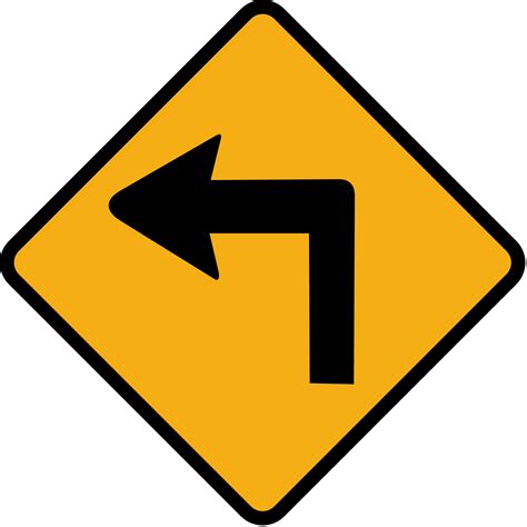 Road Sign Png Clipart Best - Turn Left Sign Cartoon Transparent Png gambar png