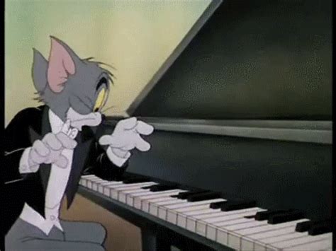 Tom and jerry theme on piano tutorial cartoon network #tom_and_jerry tutorial by : musical instruments gifs | WiffleGif