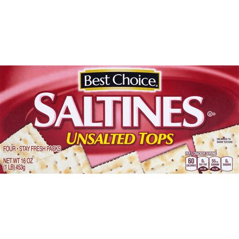 Best Choice Unsalted Saltines Stack Pack Shop Wagners Iga