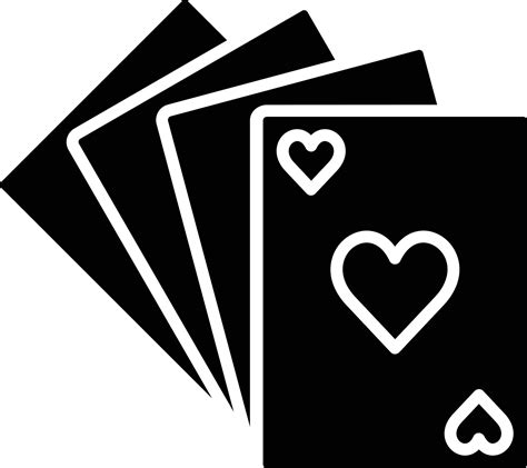 Playing Cards Glyph Icon Vector Art At Vecteezy