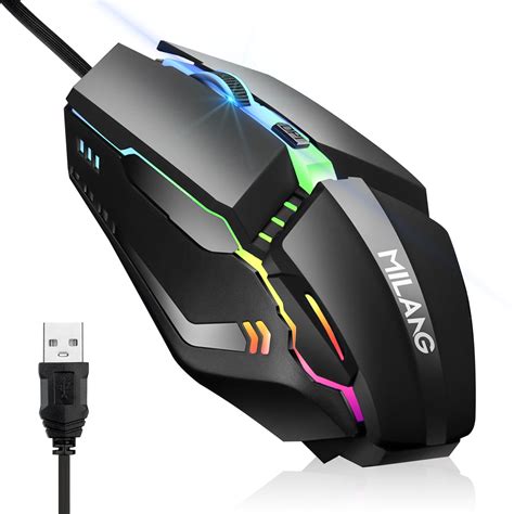 Gaming Mouse Wired Eeekit Usb Computer Mouse With 4 Adjustable Dpi Up