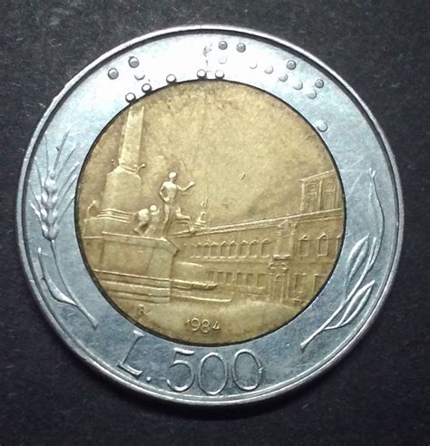 Italy 500 Lire Coin 1984 Other