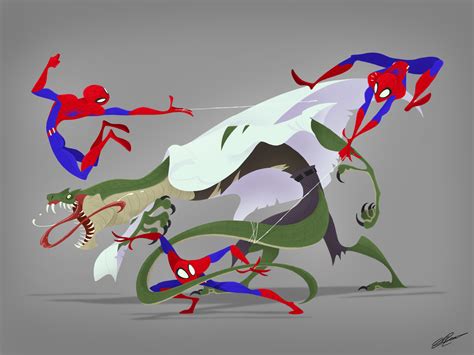 Spiderman Vs Lizard By Olivier Silven On Dribbble