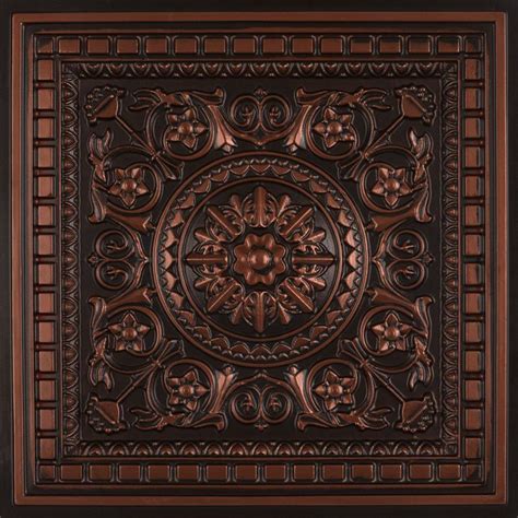 Hello friends and welcome to my big ceiling reveal!! Da Vinci - Faux Tin Ceiling Tile - Drop in - 24"x24 ...