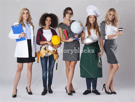 Multi Ethnic Group Of Women With Various Occupations Royalty Free Stock