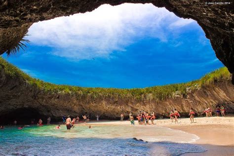 Hidden Beach Of Islas Marietas Mexico
