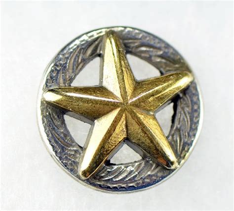 Texas Star 3d Concho Tie Tack Lapel Pin Or Clothing Pin For Etsy