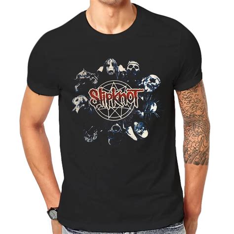 Slipknot T Shirt Rock Band Men New Cool Graphic Print Nu Metal Tee