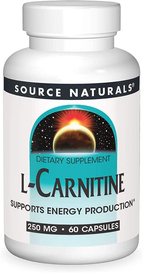 Source Naturals L Carnitine 250mg 60 Capsules Pack Of 2 Health And Household