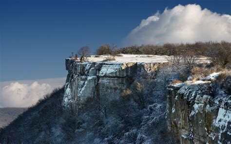 Wallpaper Landscape Rock Nature Reflection Snow Winter Ice