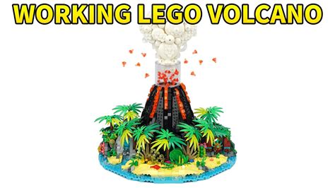 Working Lego Volcano With Erupting Lava 🌋 Youtube