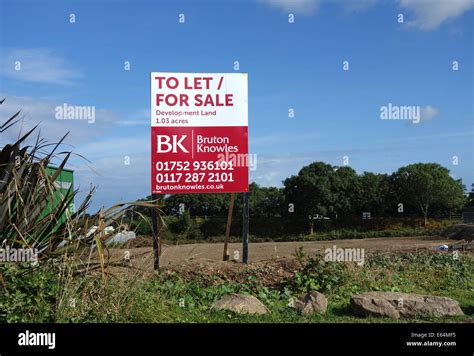 Development Land For Sale Sign Stock Photo Alamy