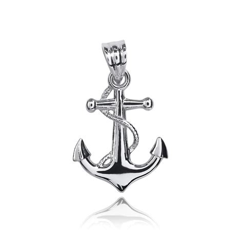 Anchor Sterling Silver Pendant Jewelry High Quality 925