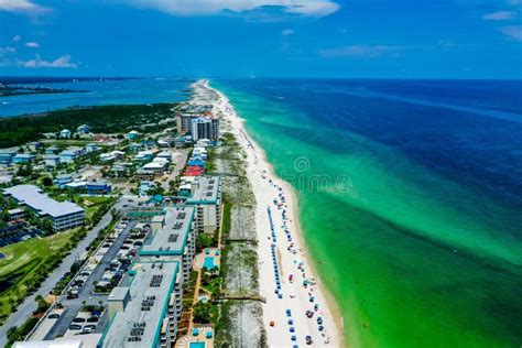 Aerial View Of The Perdido Key Beach In Florida Editorial Photography