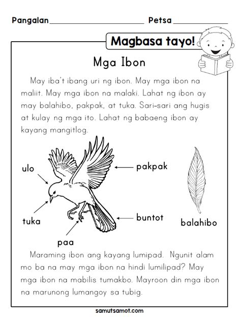 Pagbasa Sa Filipino Grade 1 Worksheets Talakayan Basa