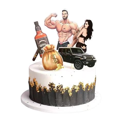 Sexy Man Happy Birthday Cake