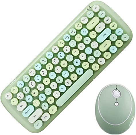Mofii Mini Wireless Keyboard Mouse Set Round Keycap Multi Colour Cute