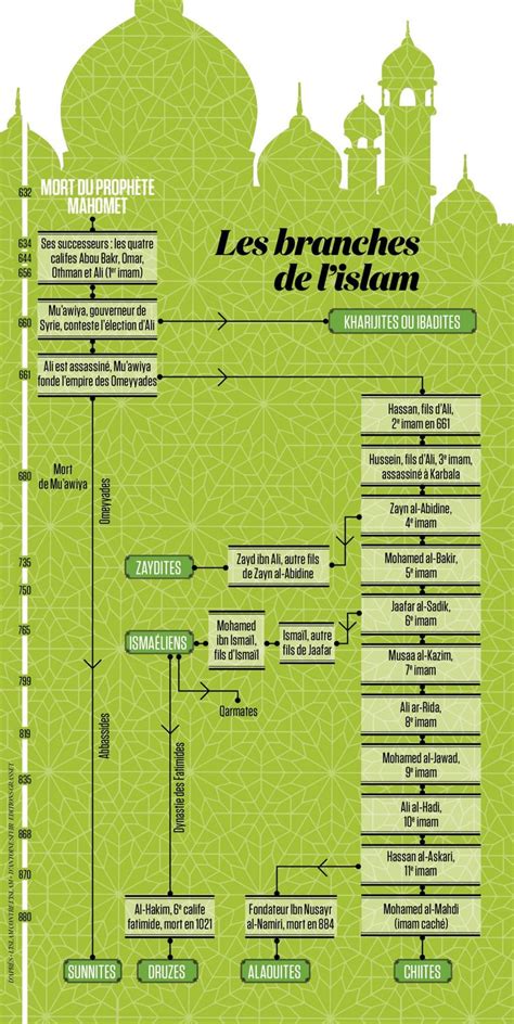 Infographie Les Branches De Lislam Ислам Islam Histoire Islam Et