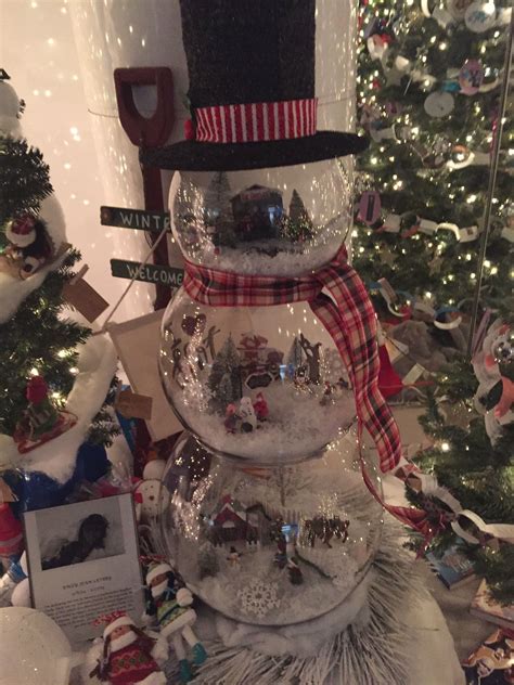 Fishbowl Snowman Festival Of Trees Springfield Ma 2016 Christmas