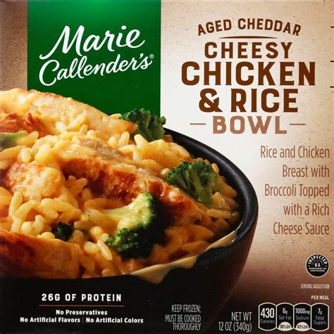 Marie Callender S Aged Cheddar Cheesy Chicken Rice Bowl Oz