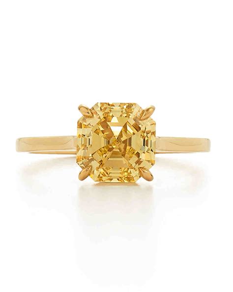 Which metal is right for your ring purchase. Yellow Diamond Engagement Rings | Martha Stewart Weddings