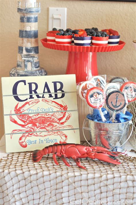 Party Nautical Lobster Party Creative Juice
