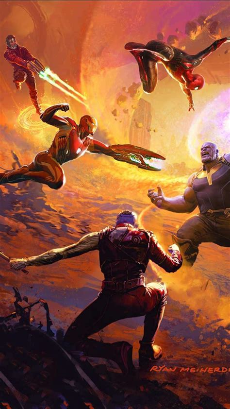 Avengers Vs Thanos Art Iphone Wallpaper Iphone Wallpapers Iphone