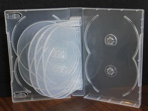 New 4 Pk Super Clear Multi Dvd Case Box 33 Mm 12 Discs Holder W Flap