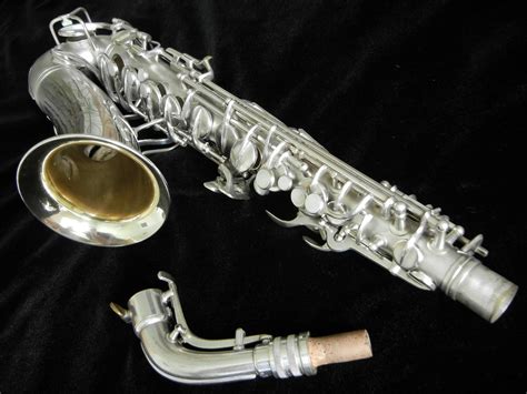 1935 Conn 6m Alto Saxophone Silver Plate And Metro Neck Stohrer Music