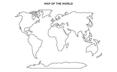 10 Best Blank World Maps Printable Printableecom Printable Blank World