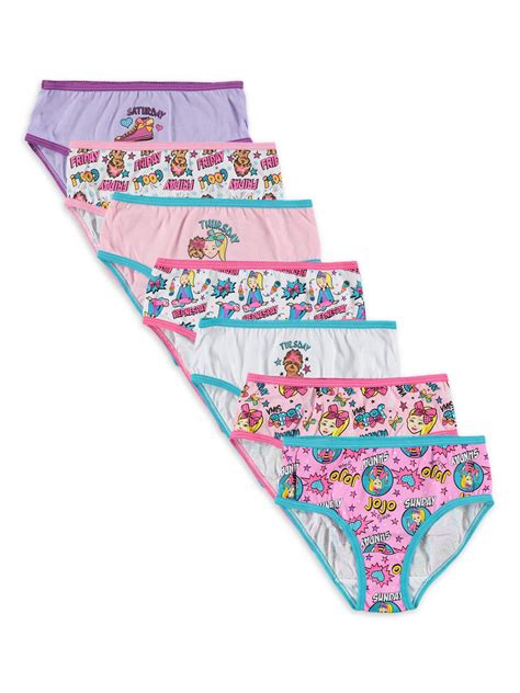 Girls Clothing Jojo Siwa Girls 7 Pc Cotton Underwear Brief Panties